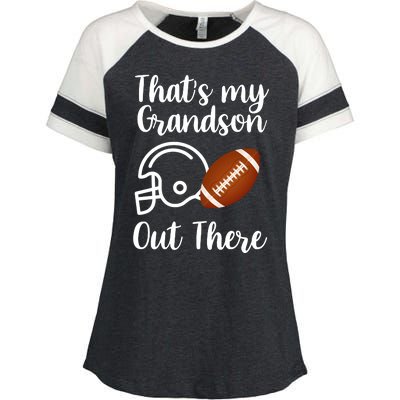 That's My Grandson Out There Football Sport Enza Ladies Jersey Colorblock Tee