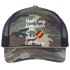 That's My Grandson Out There Football Sport Retro Rope Trucker Hat Cap