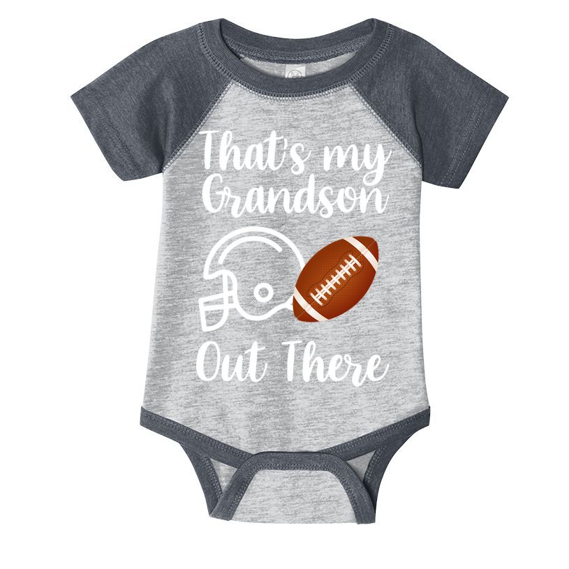 That's My Grandson Out There Football Sport Infant Baby Jersey Bodysuit