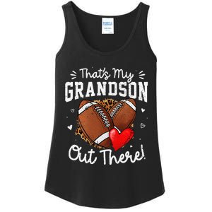 ThatS My Grandson Out There Funny Football Grandma Gift Ladies Essential Tank