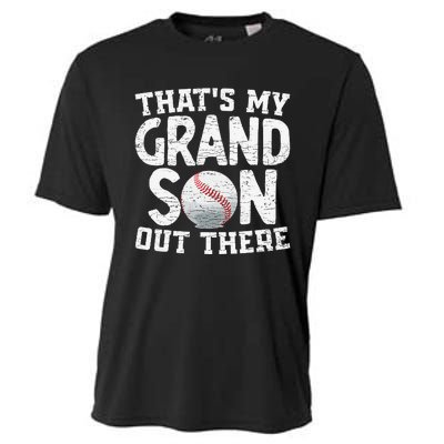 Thats My Grandson Out There Baseball Grandpa Grandma Cooling Performance Crew T-Shirt