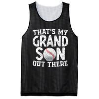 Thats My Grandson Out There Baseball Grandpa Grandma Mesh Reversible Basketball Jersey Tank