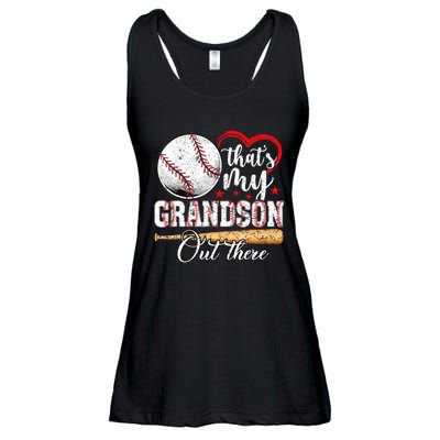 ThatS My Grandson Out There Baseball Grandma MotherS Day Ladies Essential Flowy Tank