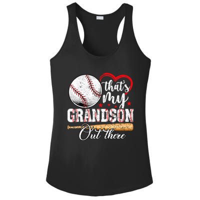 ThatS My Grandson Out There Baseball Grandma MotherS Day Ladies PosiCharge Competitor Racerback Tank