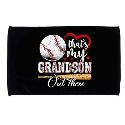 ThatS My Grandson Out There Baseball Grandma MotherS Day Microfiber Hand Towel