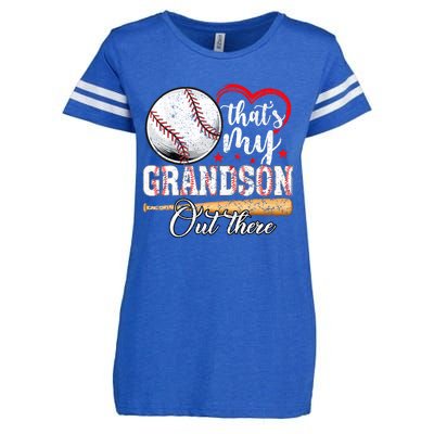 ThatS My Grandson Out There Baseball Grandma MotherS Day Enza Ladies Jersey Football T-Shirt