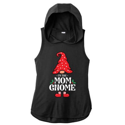 The Mom Gnome Funny Family Matching Group Christmas Ladies PosiCharge Tri-Blend Wicking Draft Hoodie Tank