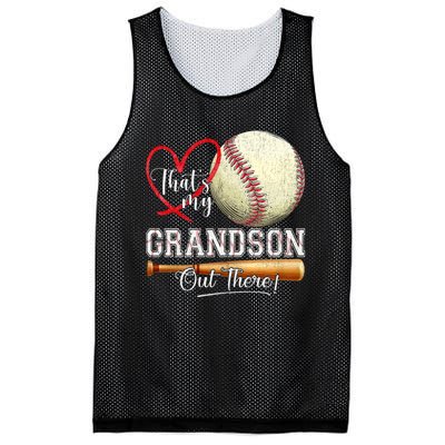 ThatS My Grandson Out There Baseball Grandma MotherS Day Mesh Reversible Basketball Jersey Tank