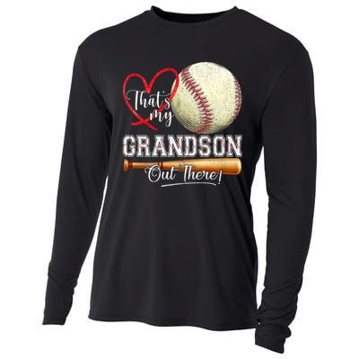 ThatS My Grandson Out There Baseball Grandma MotherS Day Cooling Performance Long Sleeve Crew