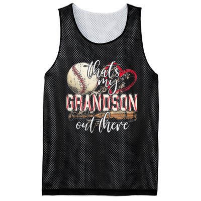 Thats My Grandson Out There Baseball Grandma Mothers Day Mesh Reversible Basketball Jersey Tank