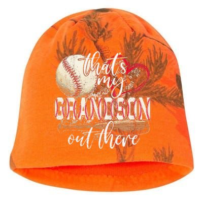 Thats My Grandson Out There Baseball Grandma Mothers Day Kati - Camo Knit Beanie