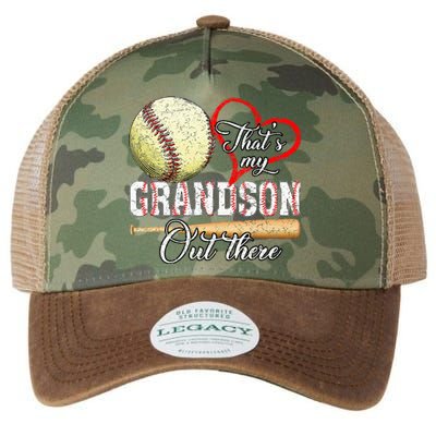 Thats My Grandson Out There Baseball Grandma Legacy Tie Dye Trucker Hat