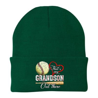 Thats My Grandson Out There Baseball Grandma Knit Cap Winter Beanie