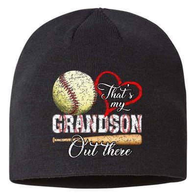 Thats My Grandson Out There Baseball Grandma Sustainable Beanie