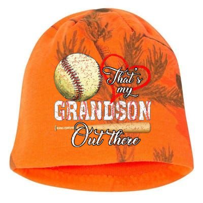 Thats My Grandson Out There Baseball Grandma Kati - Camo Knit Beanie