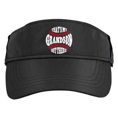 Thats My Grandson Out There Baseball Grandma Mothers Day Adult Drive Performance Visor