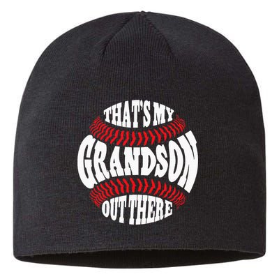 Thats My Grandson Out There Baseball Grandma Mothers Day Sustainable Beanie