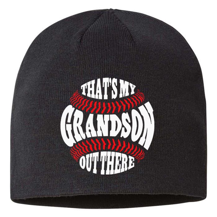 Thats My Grandson Out There Baseball Grandma Mothers Day Sustainable Beanie