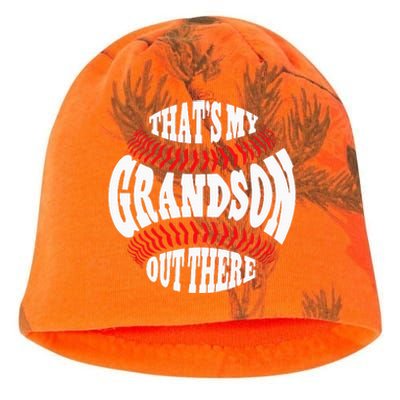 Thats My Grandson Out There Baseball Grandma Mothers Day Kati - Camo Knit Beanie