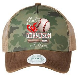 ThatS My Grandson Out There Gifts Women Baseball Grandma Legacy Tie Dye Trucker Hat