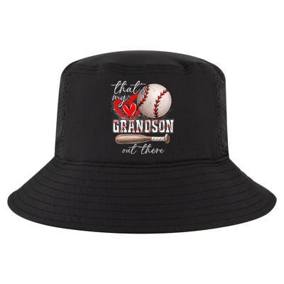 ThatS My Grandson Out There Gifts Women Baseball Grandma Cool Comfort Performance Bucket Hat