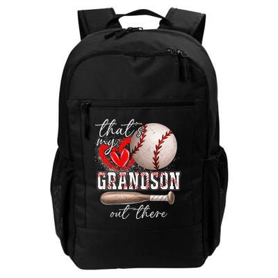 ThatS My Grandson Out There Gifts Women Baseball Grandma Backpack