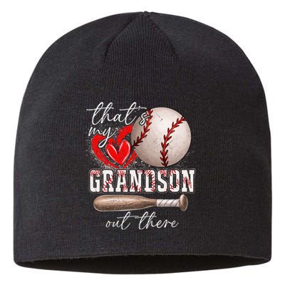 ThatS My Grandson Out There Gifts Women Baseball Grandma Sustainable Beanie