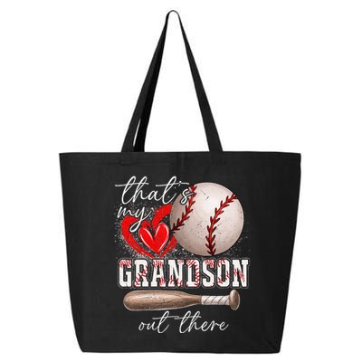 ThatS My Grandson Out There Gifts Women Baseball Grandma 25L Jumbo Tote