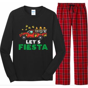 Three Mexican Gnomes On Taco Truck Lets Fiesta Cinco De Mayo Long Sleeve Pajama Set