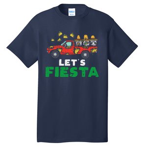 Three Mexican Gnomes On Taco Truck Lets Fiesta Cinco De Mayo Tall T-Shirt