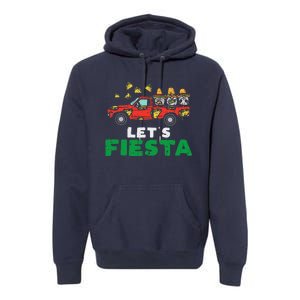 Three Mexican Gnomes On Taco Truck Lets Fiesta Cinco De Mayo Premium Hoodie