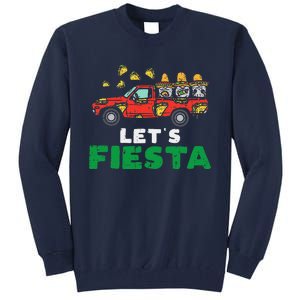 Three Mexican Gnomes On Taco Truck Lets Fiesta Cinco De Mayo Tall Sweatshirt