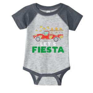 Three Mexican Gnomes On Taco Truck Lets Fiesta Cinco De Mayo Infant Baby Jersey Bodysuit