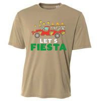 Three Mexican Gnomes On Taco Truck Lets Fiesta Cinco De Mayo Cooling Performance Crew T-Shirt