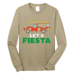 Three Mexican Gnomes On Taco Truck Lets Fiesta Cinco De Mayo Long Sleeve Shirt