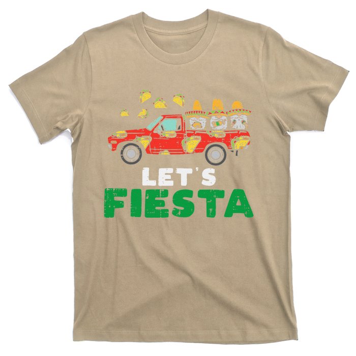 Three Mexican Gnomes On Taco Truck Lets Fiesta Cinco De Mayo T-Shirt