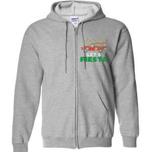 Three Mexican Gnomes On Taco Truck Lets Fiesta Cinco De Mayo Full Zip Hoodie