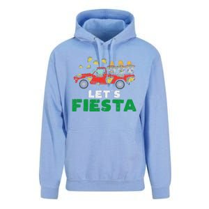 Three Mexican Gnomes On Taco Truck Lets Fiesta Cinco De Mayo Unisex Surf Hoodie