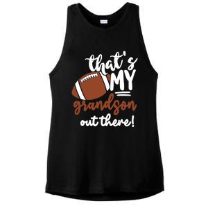 That's My Grandson Out There Football Family Lover Ladies PosiCharge Tri-Blend Wicking Tank