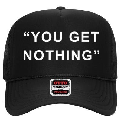 Thepondpork Marco Garofalo Pork You Get Nothing High Crown Mesh Back Trucker Hat