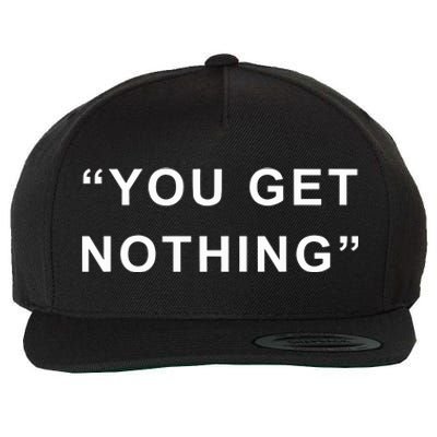 Thepondpork Marco Garofalo Pork You Get Nothing Wool Snapback Cap