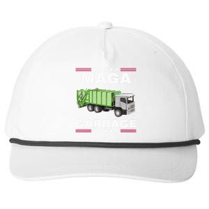 Trump Maga Garbage Truck American Flag Snapback Five-Panel Rope Hat