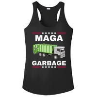 Trump Maga Garbage Truck American Flag Ladies PosiCharge Competitor Racerback Tank