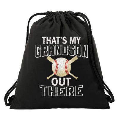 ThatS My Grandson Out There Baseball Grandma MotherS Day Drawstring Bag