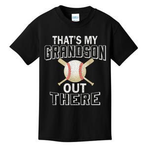 ThatS My Grandson Out There Baseball Grandma MotherS Day Kids T-Shirt