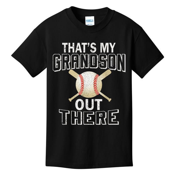 ThatS My Grandson Out There Baseball Grandma MotherS Day Kids T-Shirt