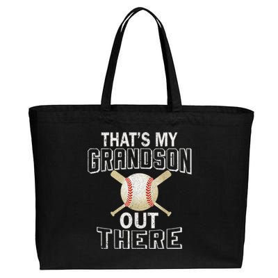 ThatS My Grandson Out There Baseball Grandma MotherS Day Cotton Canvas Jumbo Tote