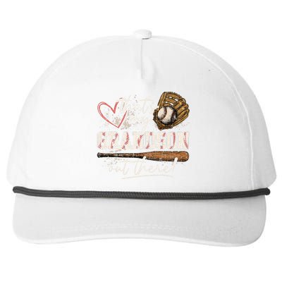 ThatS My Grandson Out There Baseball Grandma Snapback Five-Panel Rope Hat