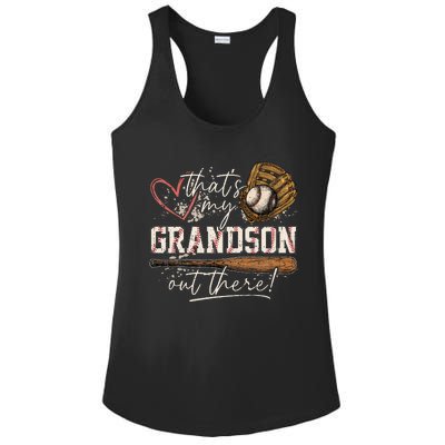 ThatS My Grandson Out There Baseball Grandma Ladies PosiCharge Competitor Racerback Tank