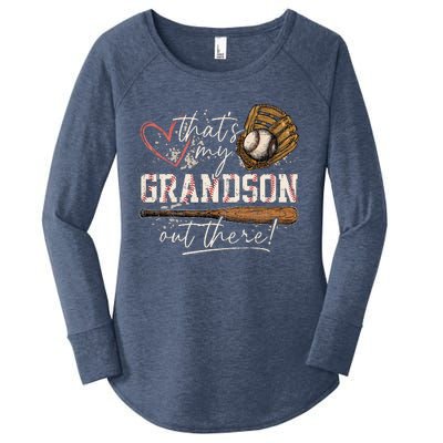 ThatS My Grandson Out There Baseball Grandma Women's Perfect Tri Tunic Long Sleeve Shirt